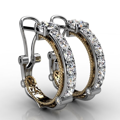 18k White Gold Earring 2.04ct - 3600633-18kw